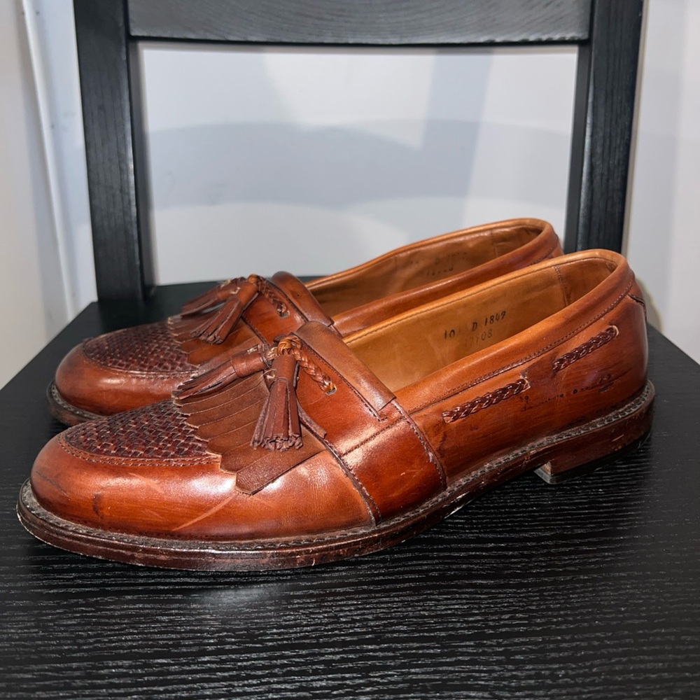 Allen Edmonds “Cody” Brown Leather Tassel Loafers